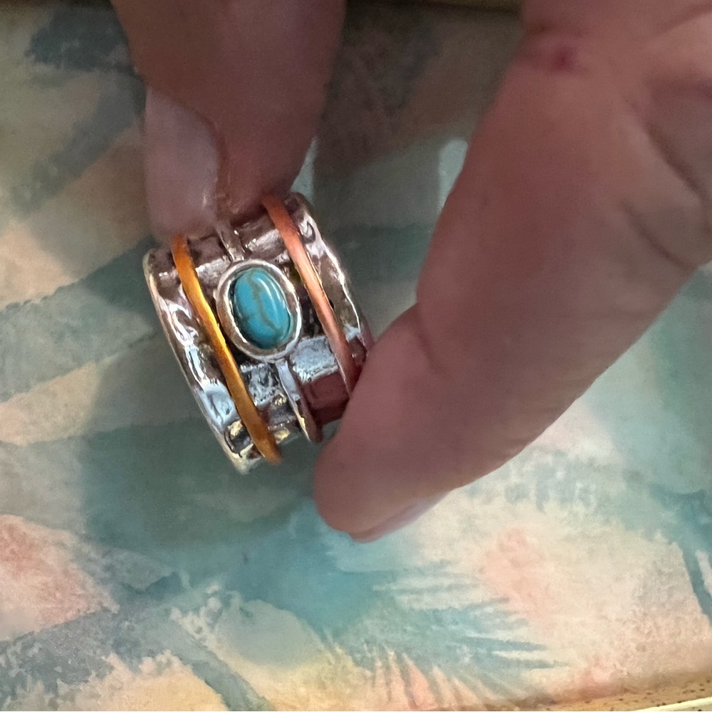 CLOSEOUT TRI COLOR turquoise band
